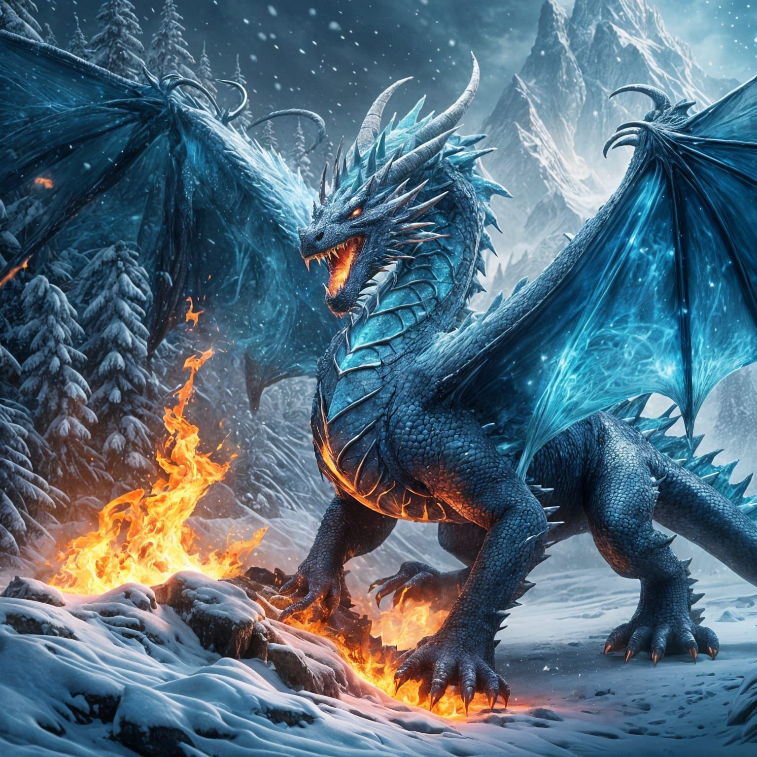 Dragon of Fire🔥and  Ice🧊