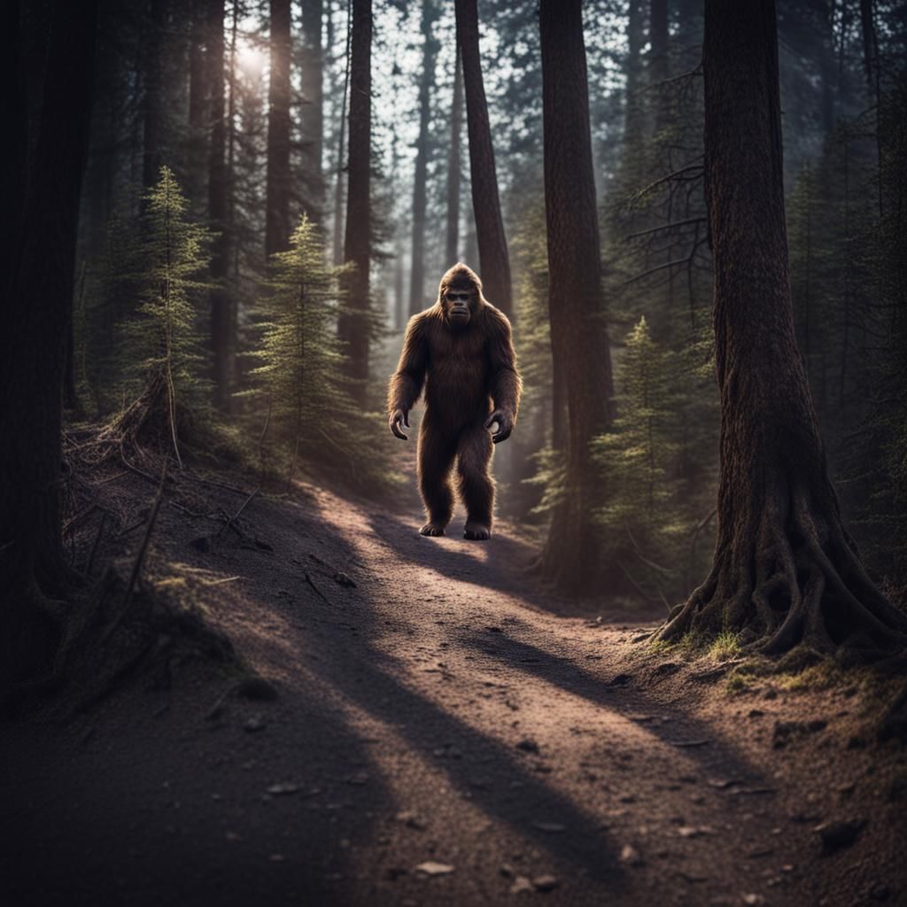 Bigfoot in the forest