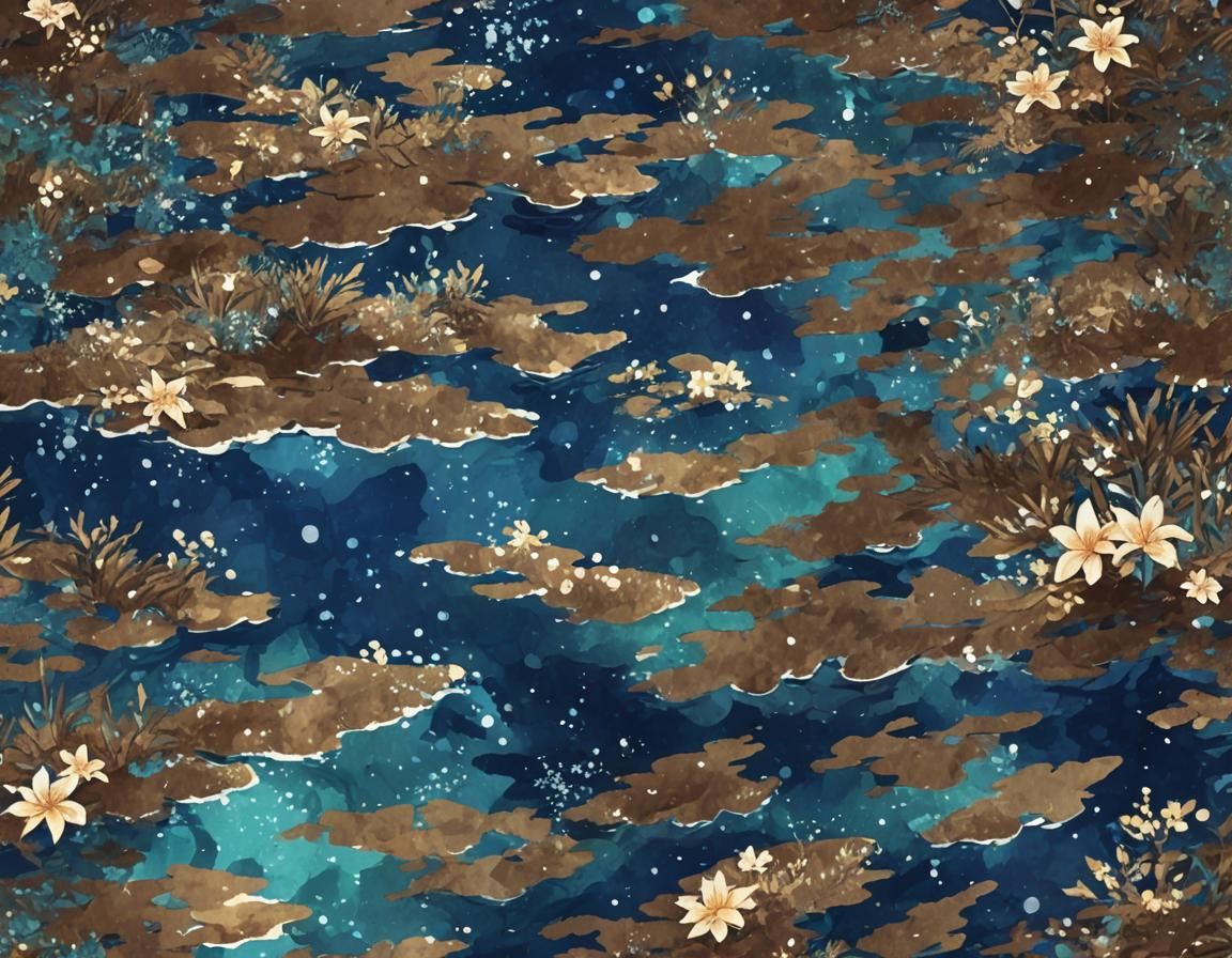 Minimalist Portrait in Brown and Blue Hues