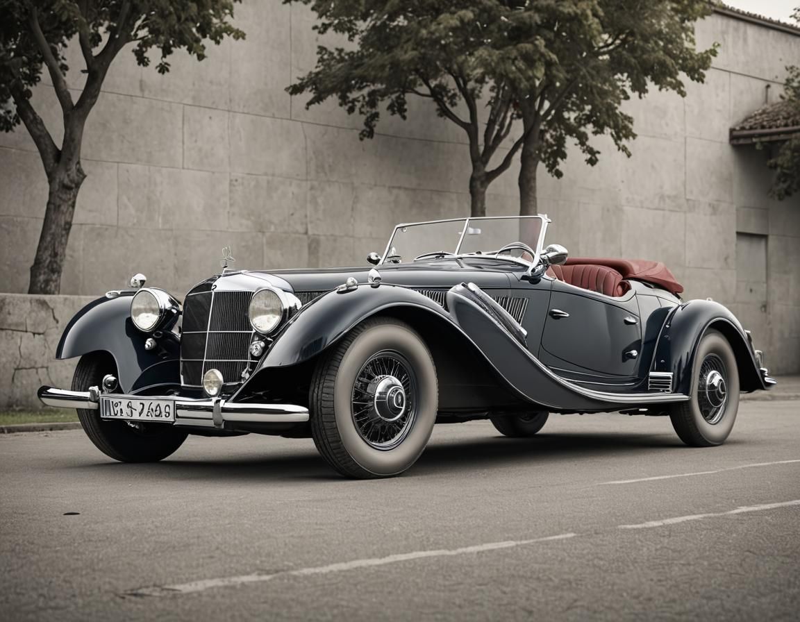 Ultra-Realistic Mercedes-Benz 540K Spezial Roadster in Perfe...