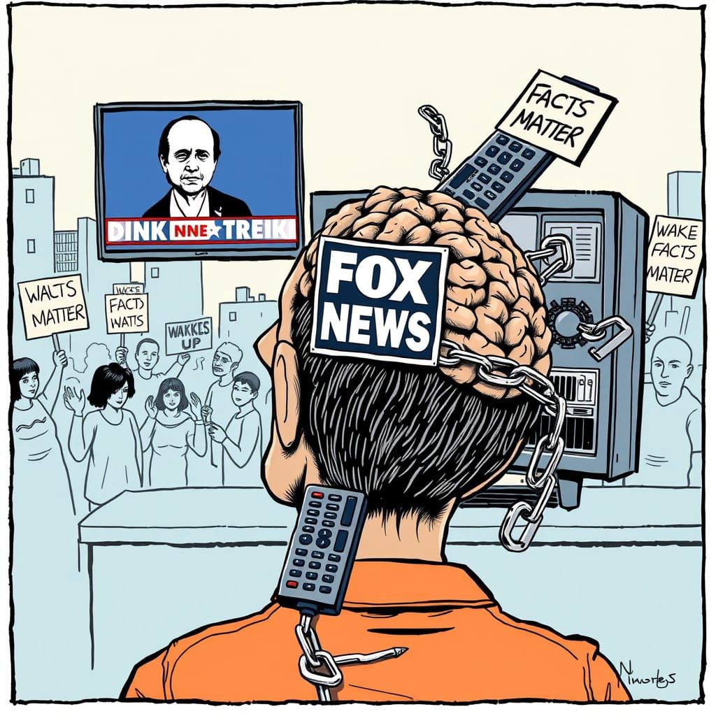 Brainwashed Viewer Trapped by Fox News Propaganda