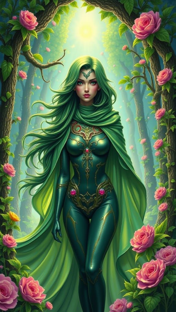 <lora:Futur land:1.0> Fantaisiste Spring super hero Intriguant