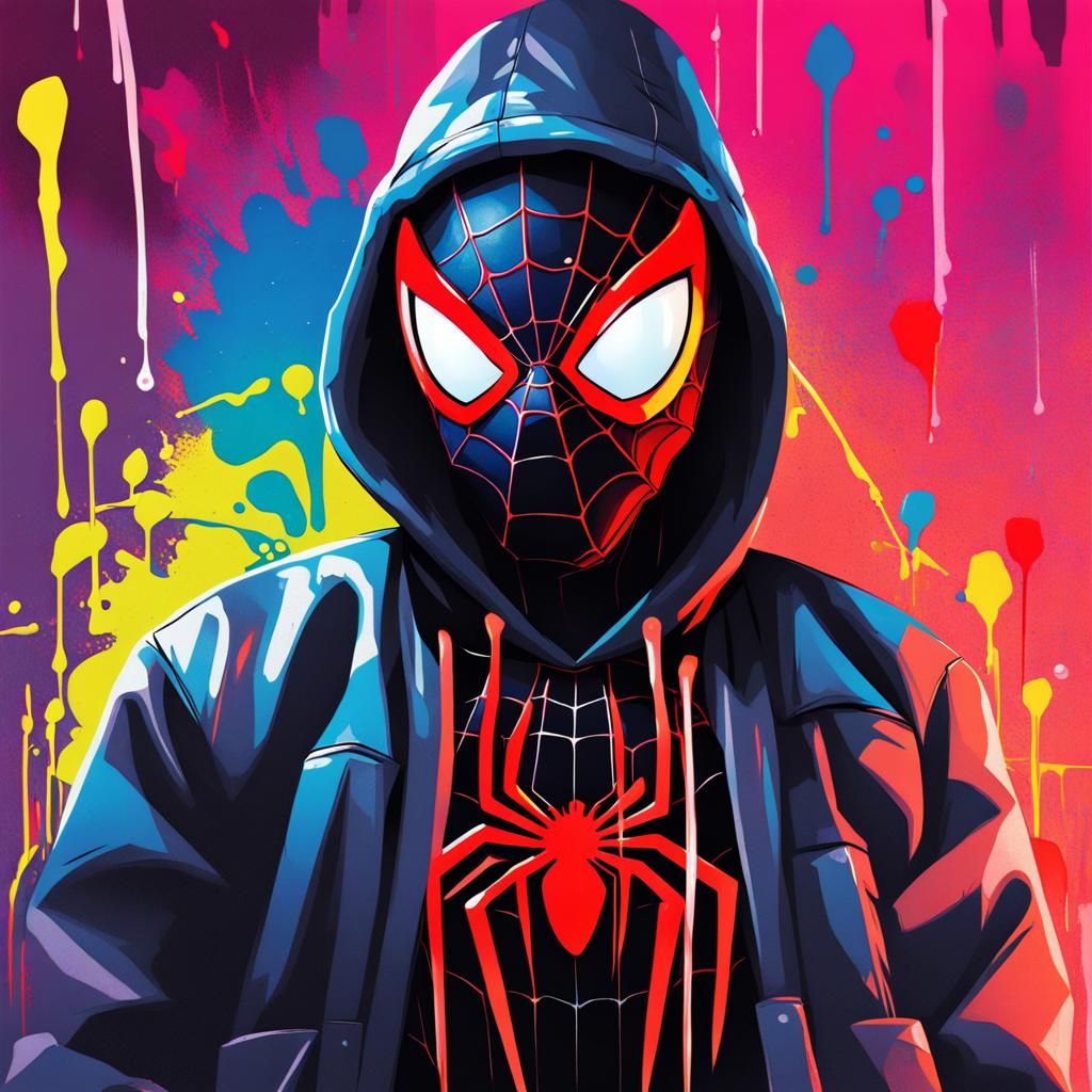 Miles Morales graffiti art
