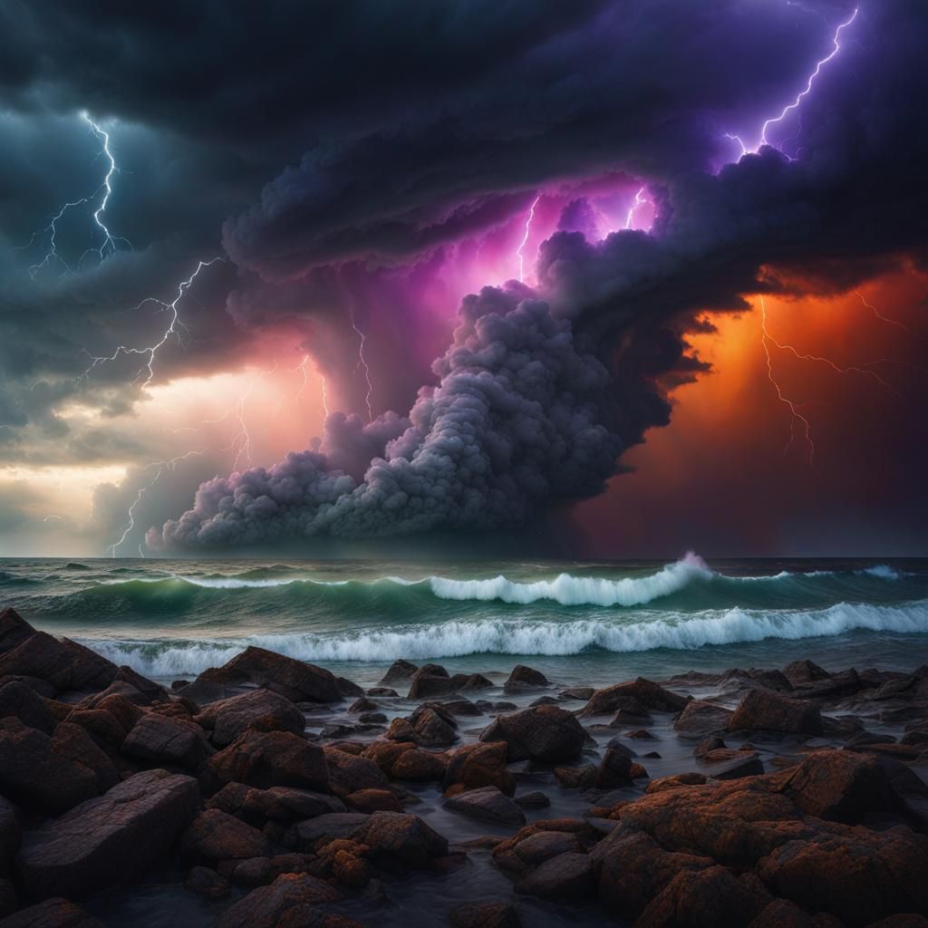 Apocalyptic Storm: A Digital Matte Painting of Doomsday