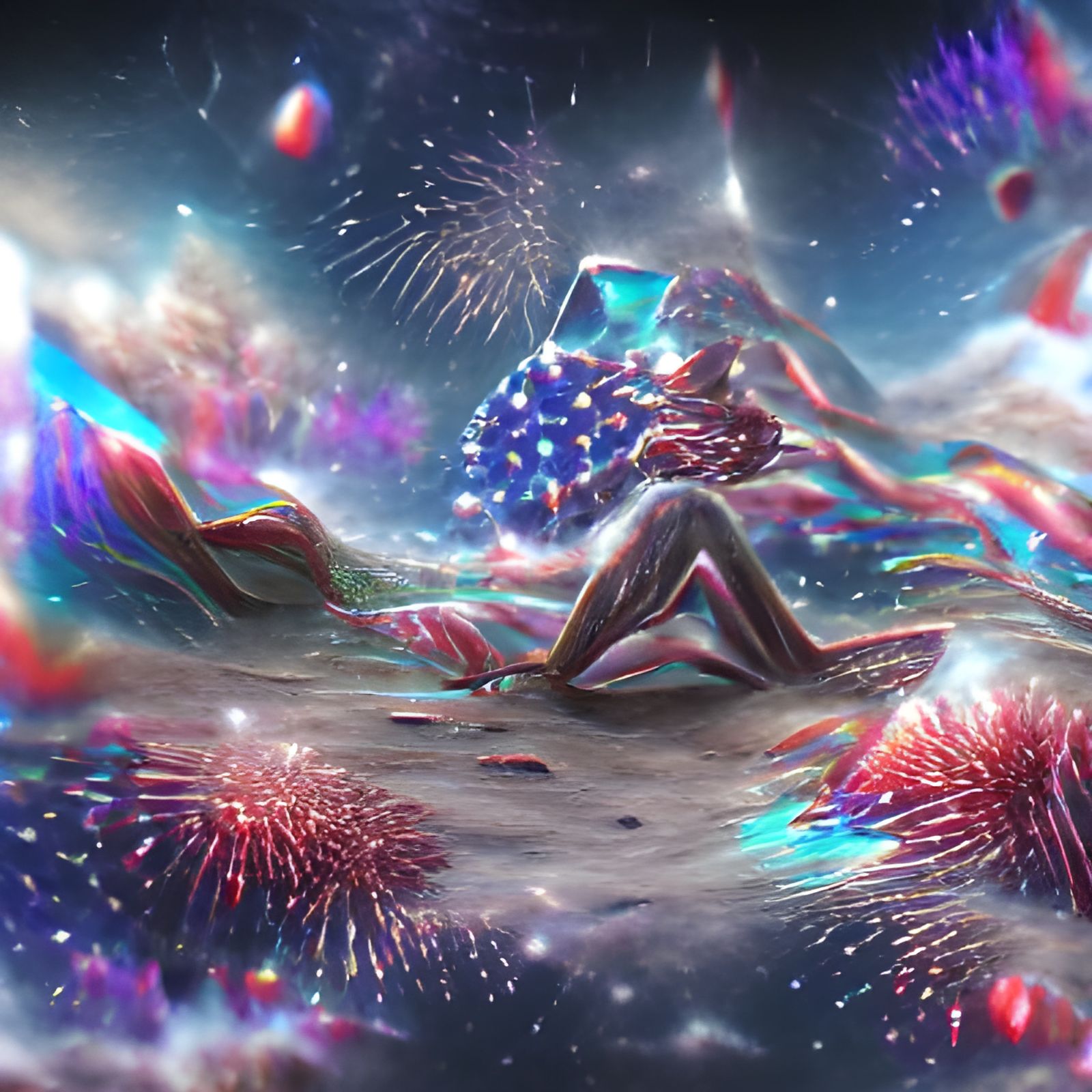Astral Cosmic 4th of July Illustration
