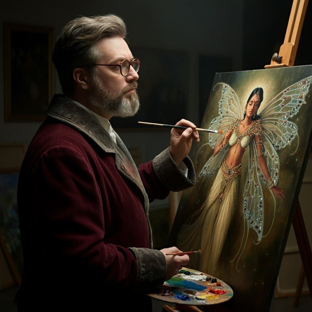 Romanticist Artist Captures Enchanted Fairy in Dreamlike Sce...