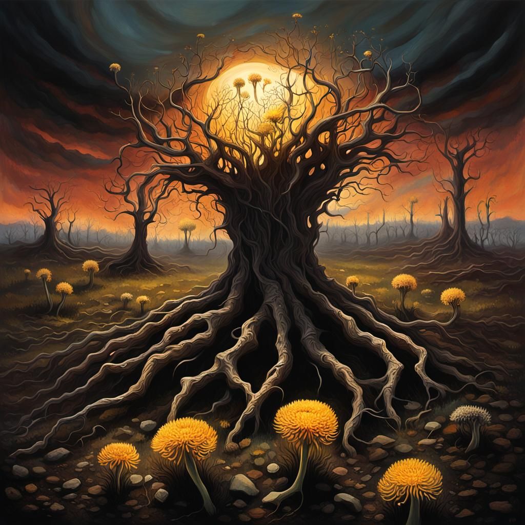 Surreal Abandoned Landscapes in Dark Academia Style