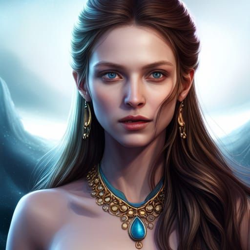 Beautiful Girl Portrait in Detailed Matte Painting