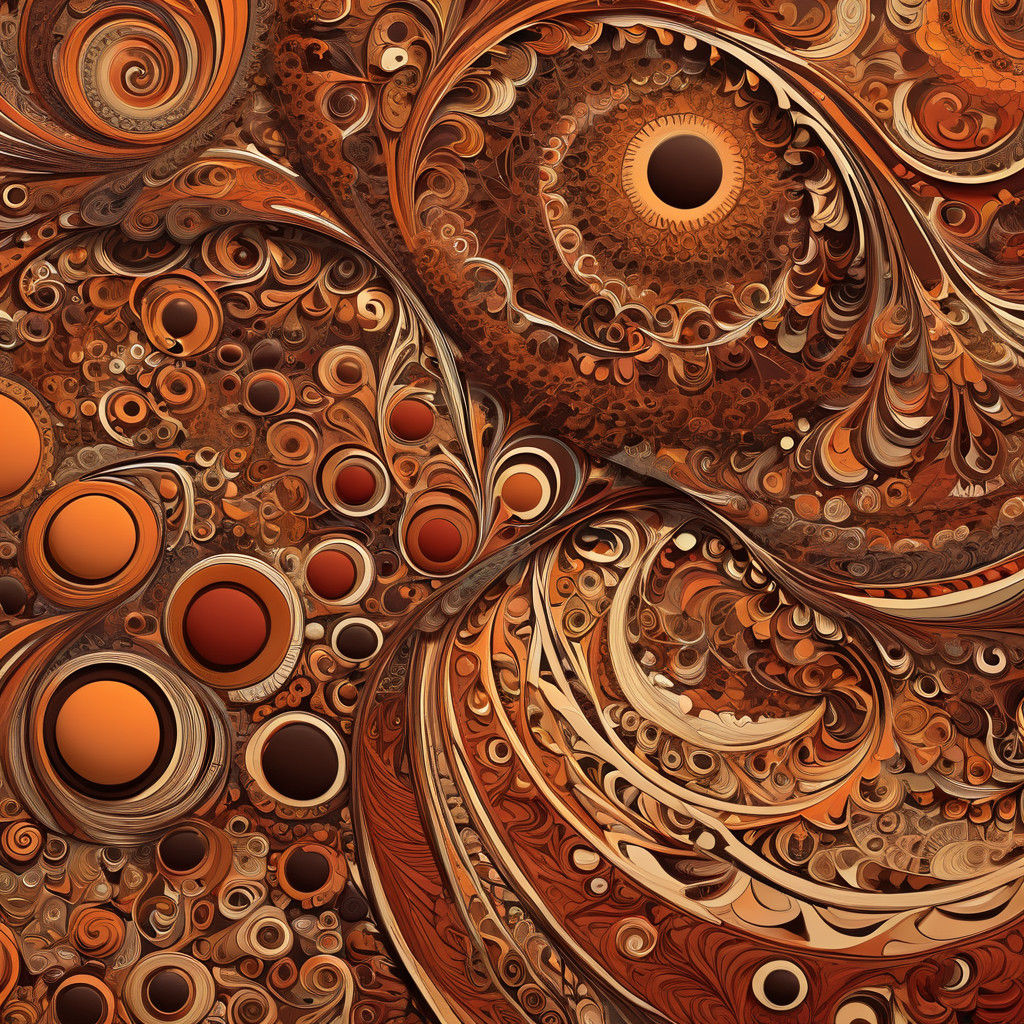 Abstract Earthy Fractal Patterns in Vibrant Earth Tones