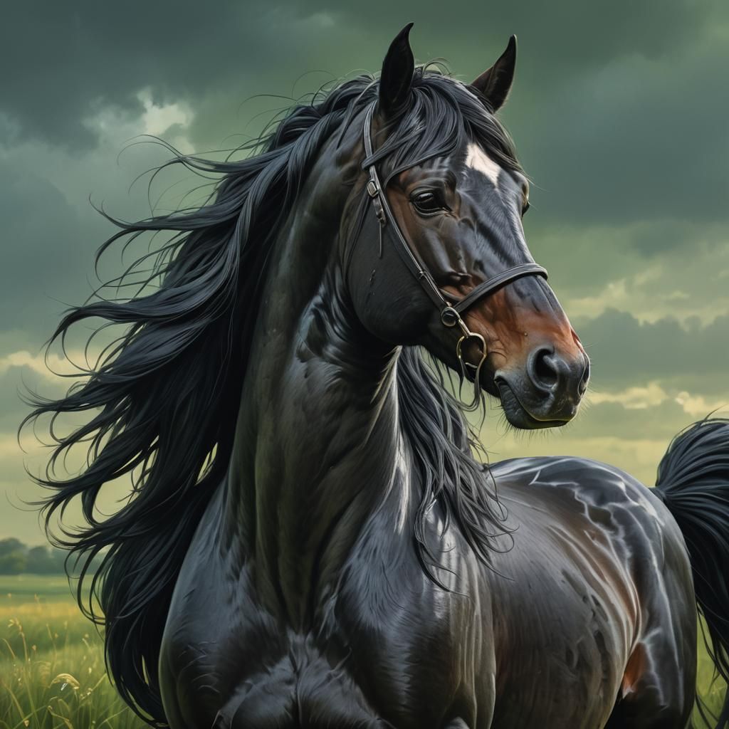 Black horse