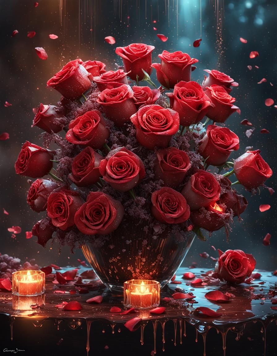 Bouquet of chocolate roses