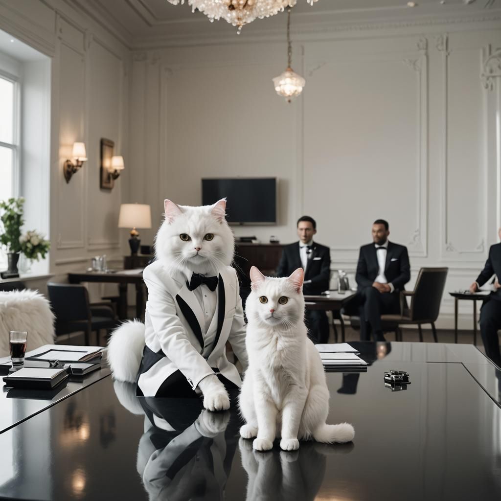 "Wich one is the Blofeld's cat, James?" "Isn't it obvious, F...