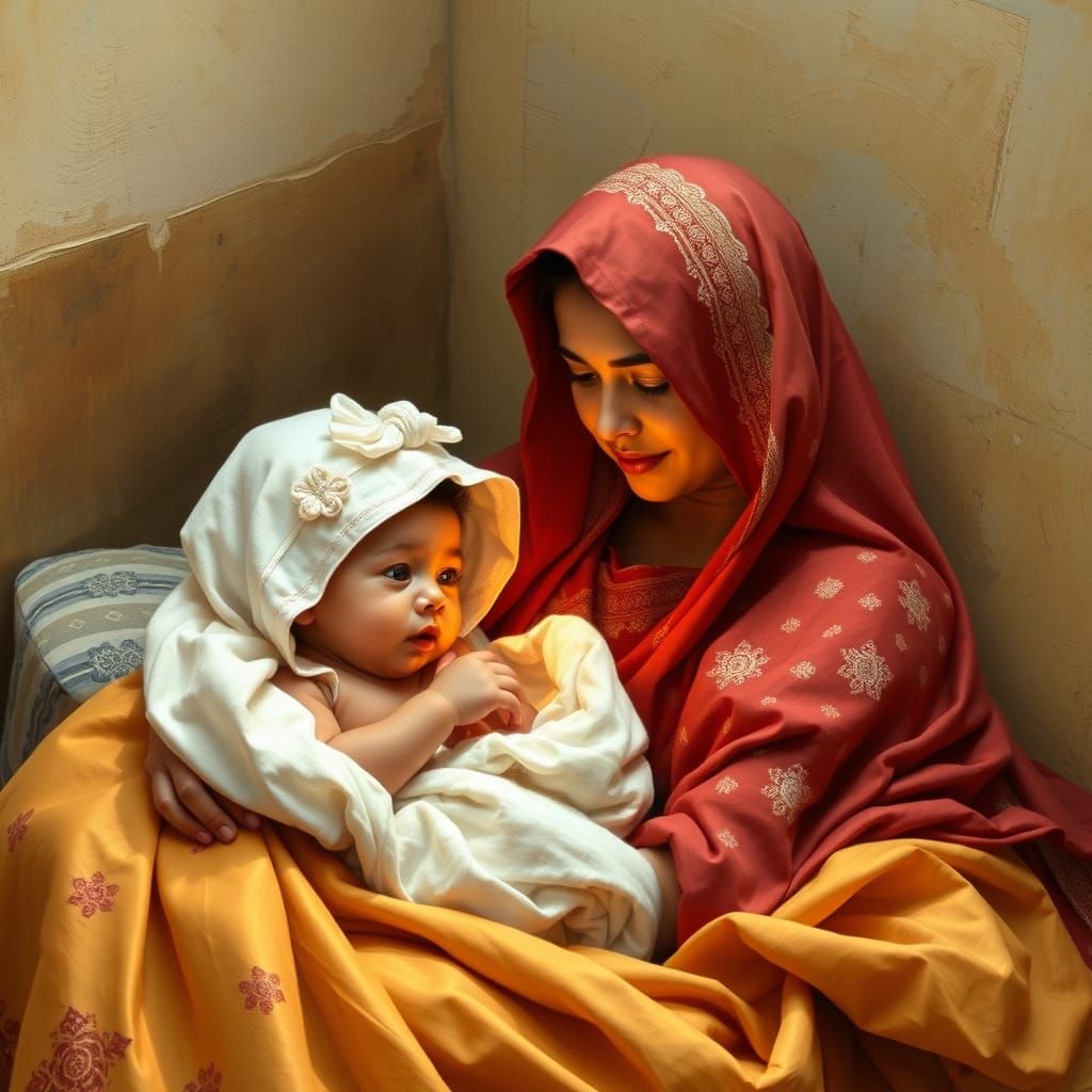 A Delicate Portrait of a Young Girl