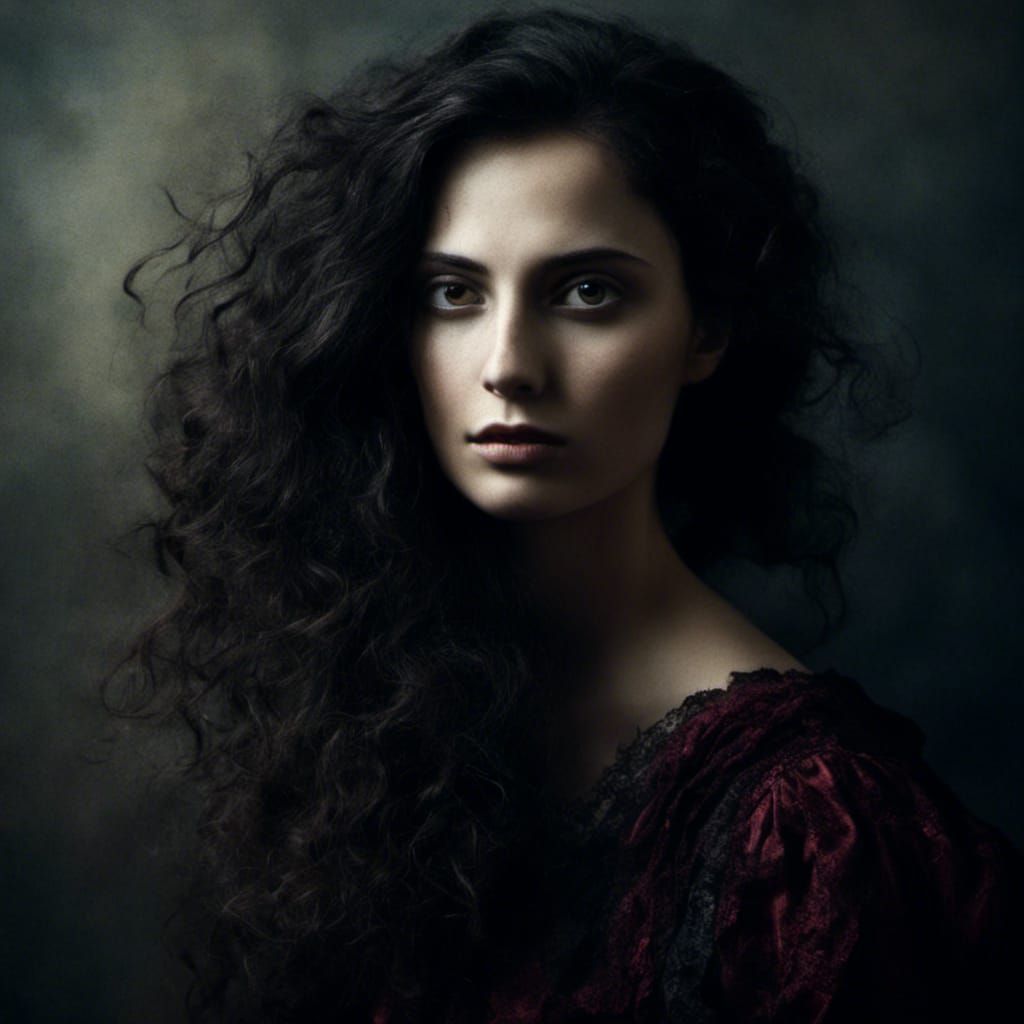 Cinematic Portrait of Woman in Clair Obscure Lighting