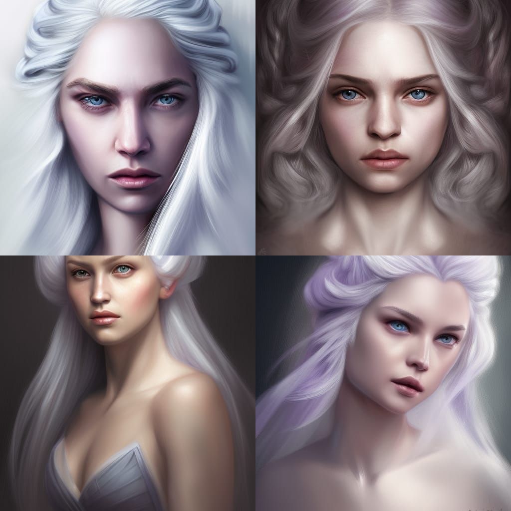 Targaryen Princess Portrait in Hyperdetailed Style