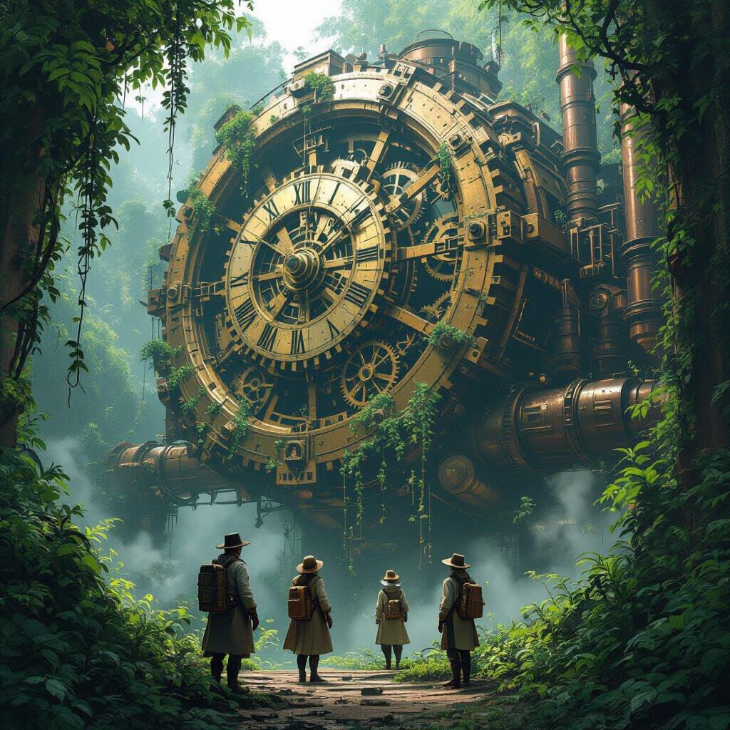 Clockwork City Discovered in Lush Jungle, Dieselpunk Style
