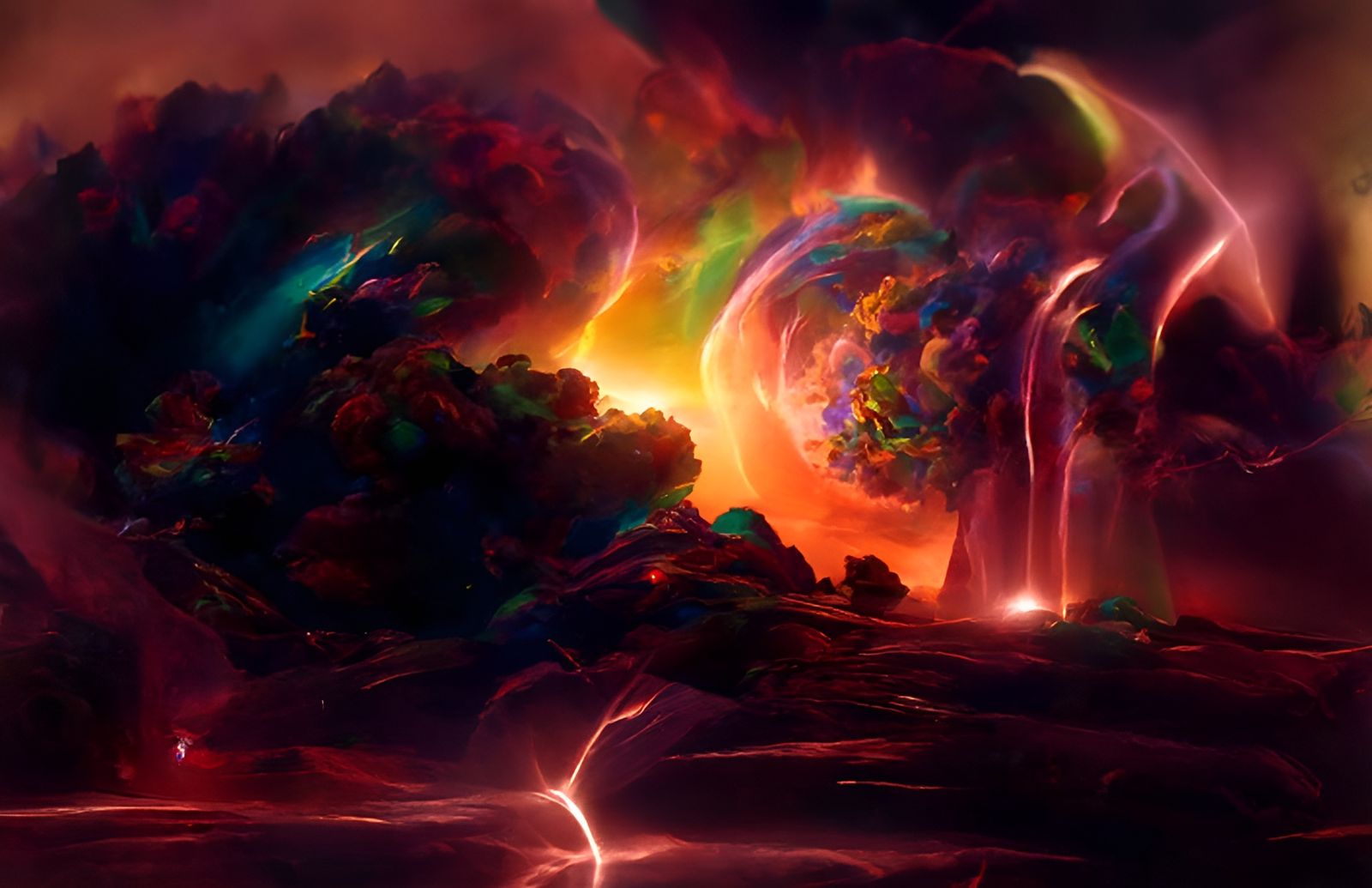 Psychedelic Ion Storm with Aurora Borealis