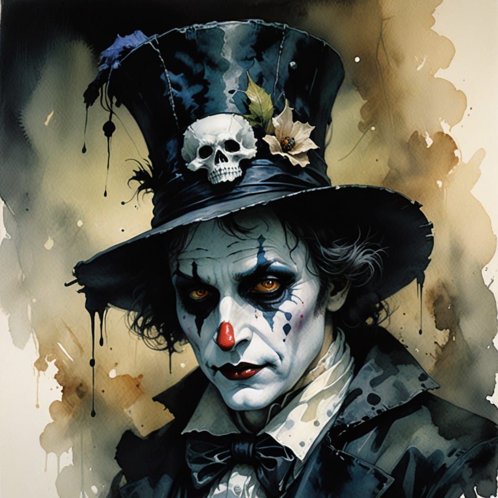 Ethereal Pierrot in Tattered Regalia