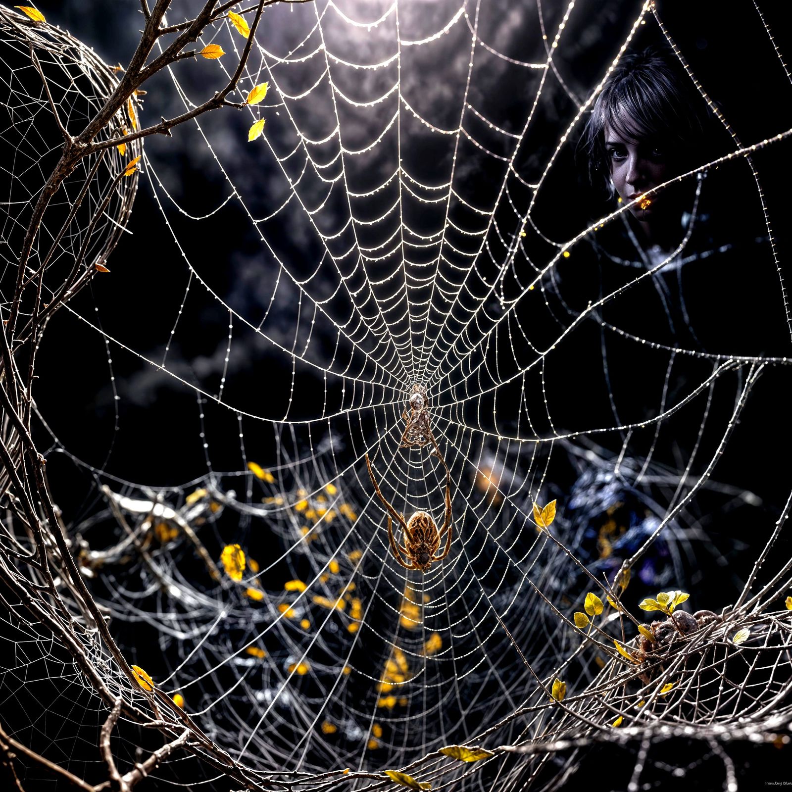 Earth Ensnared: A Global Spider Web in 8K