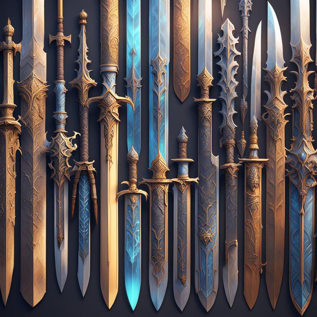 Swords and Spears at a Fantasy Market
