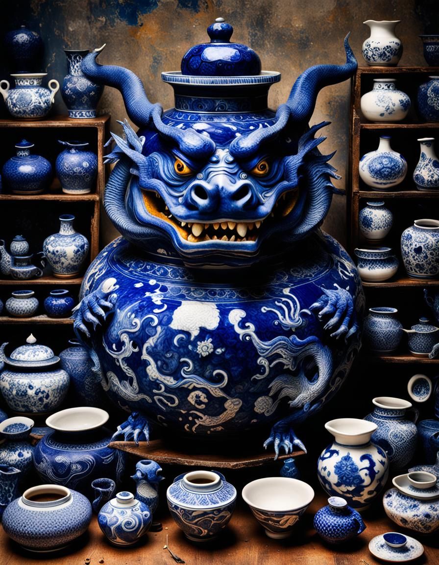 Robotic Dragon-Dog in Volcanic Jungle, Hyperrealistic Style