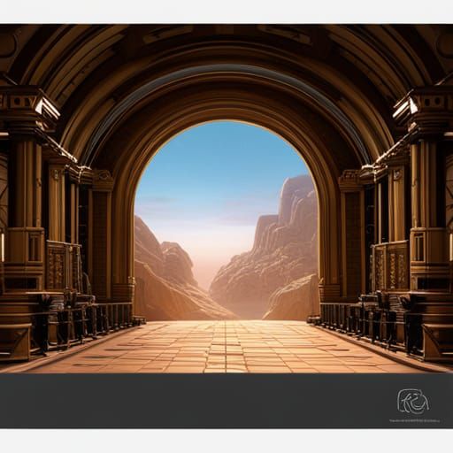 Stargate Film Portal: Detailed Matte Painting in Deep Color