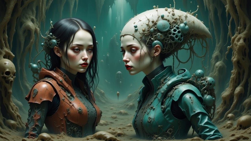 Space Crooks Confront Guardian in Alien Temple