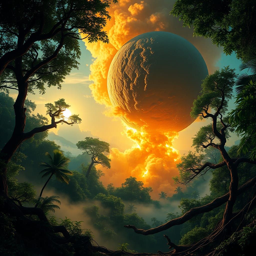Asteroid Impact in Yucatán: Fantasy Concept Art