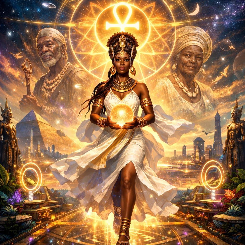 Afrofuturist New Year Renewal with Cosmic Light