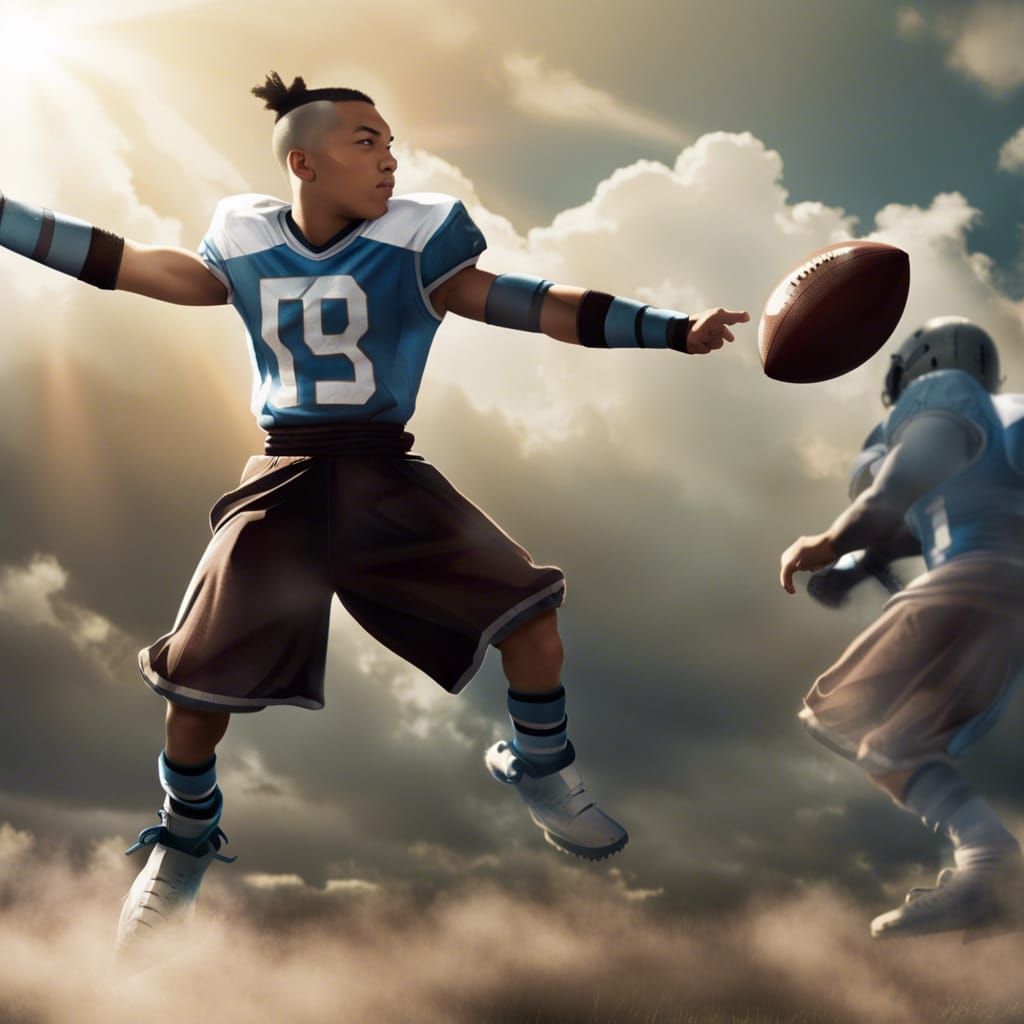Sokka Plays American Football in Youth League