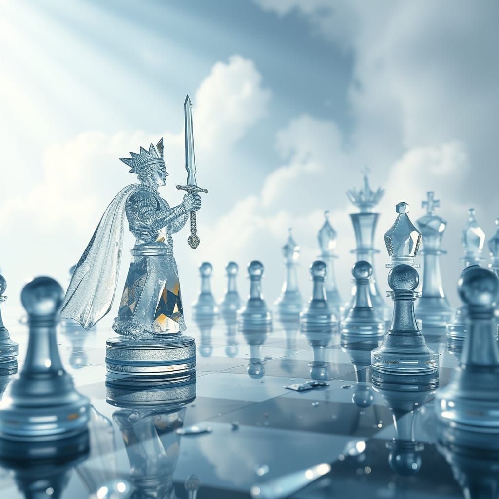 Glass Chessboard Kingdom Ascends in Mystical Realm