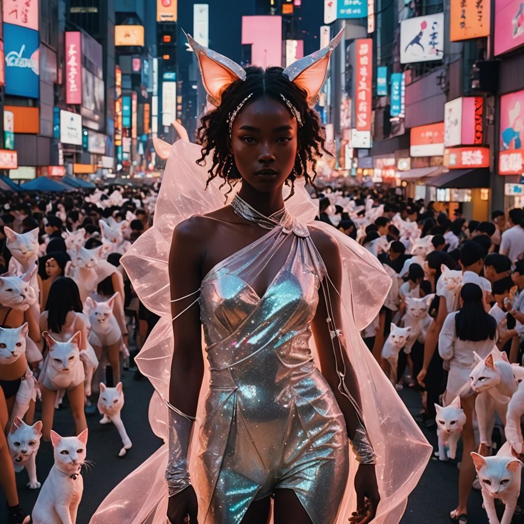 Celestial Feline Figure at Tokyo Festival