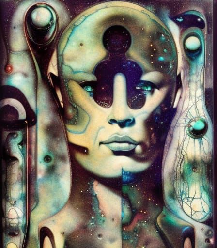 Abstract Remote Viewing in Translucent Fluid Style