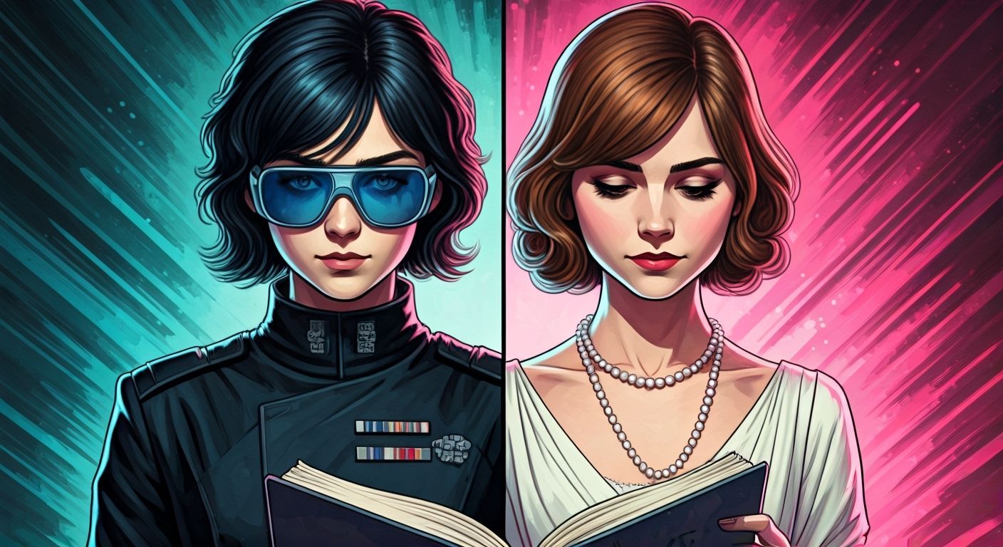 Maisie Williams & Jenna Coleman in Split Portrait