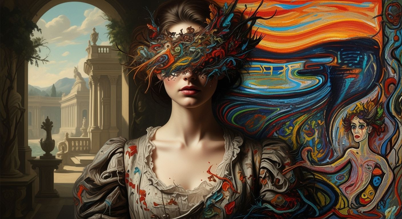 Emotional Impasto Portrait Blending Realism and Expressionis...