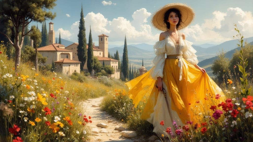 Tuscany Portrait in Concept Art Style