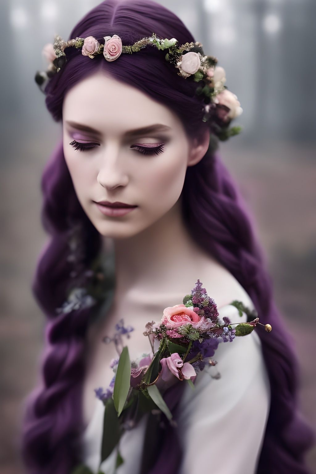 Goddess Freyja Portrait in Ornate Armor