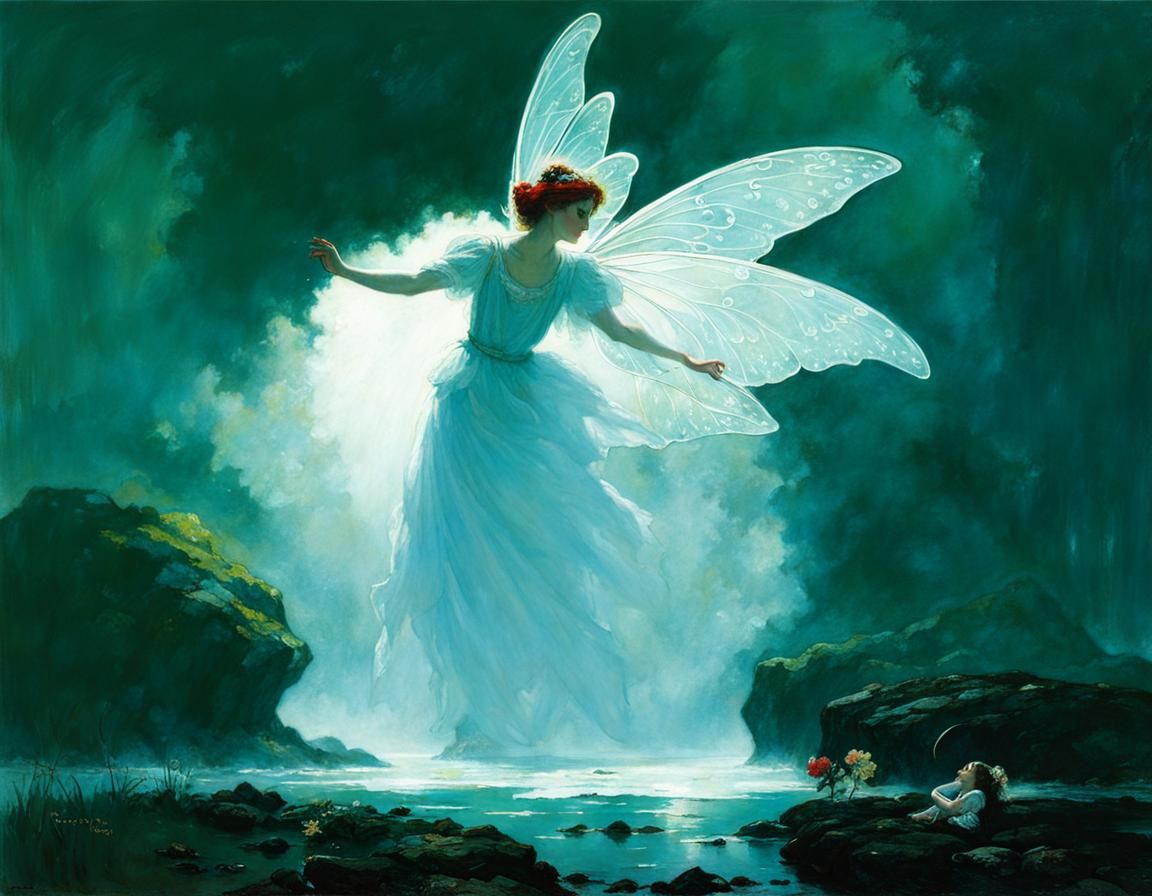 Fairies Dancing in the Mist: Golden Age Illustration