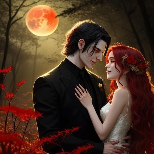 Vampire and Lycan Wedding Under Red Moon