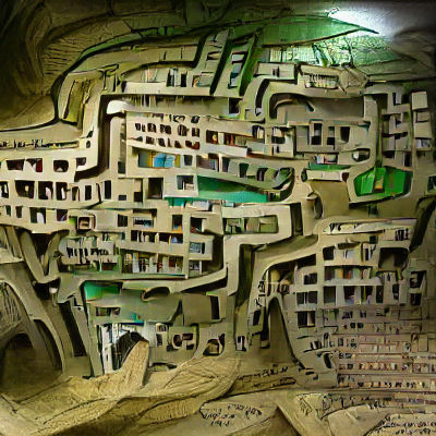Detailed Underground Cityscape
