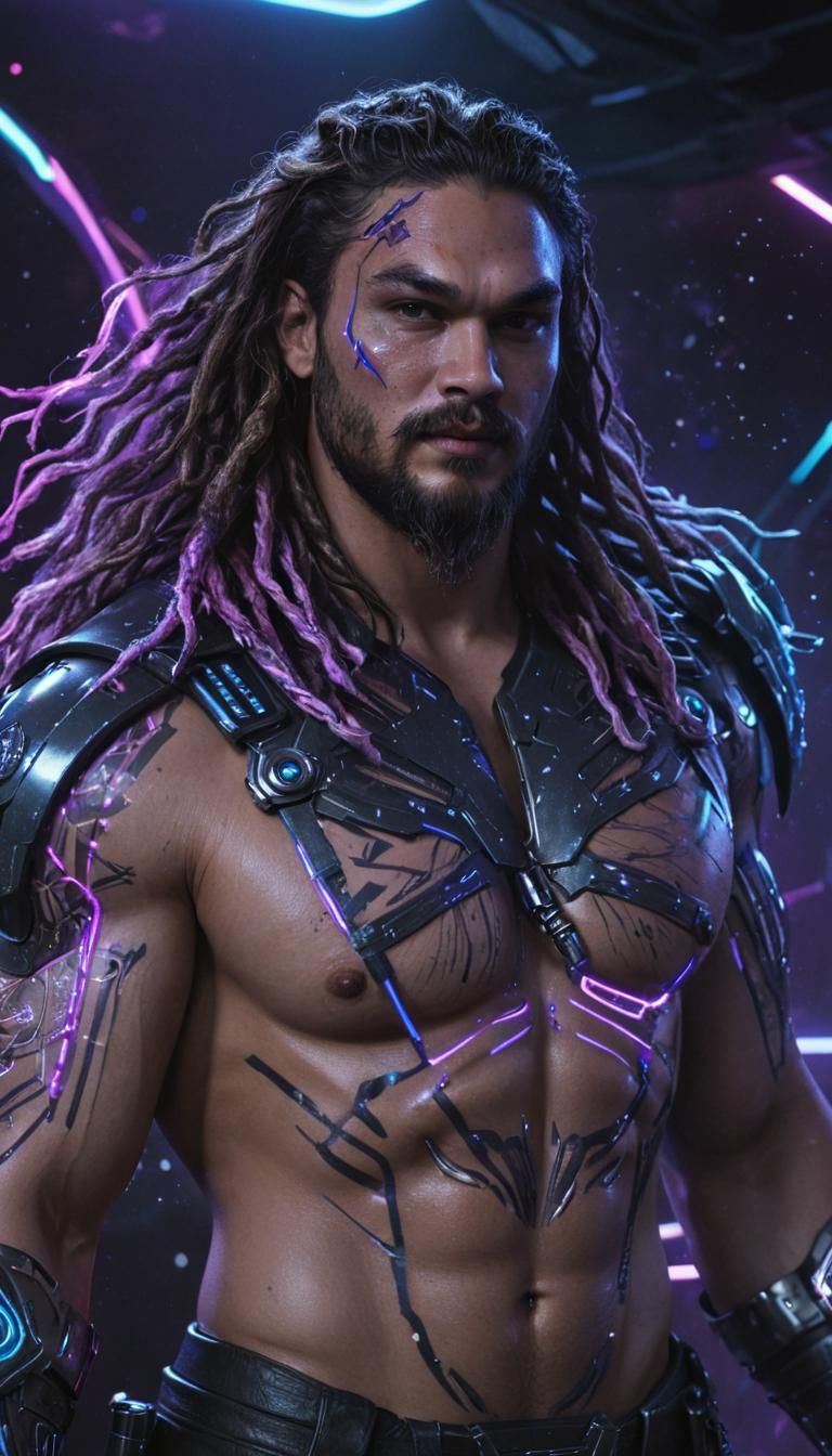 Jason Momoa as a space pirate.