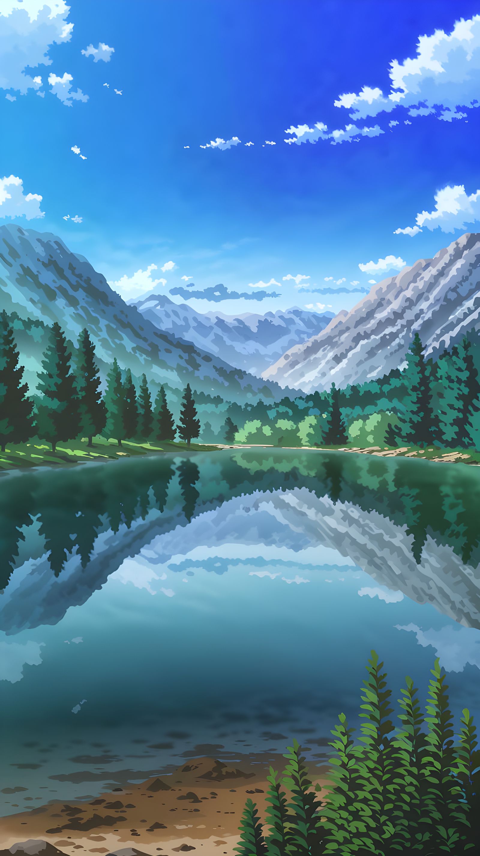 Serene Valley Lake in Ethereal Light