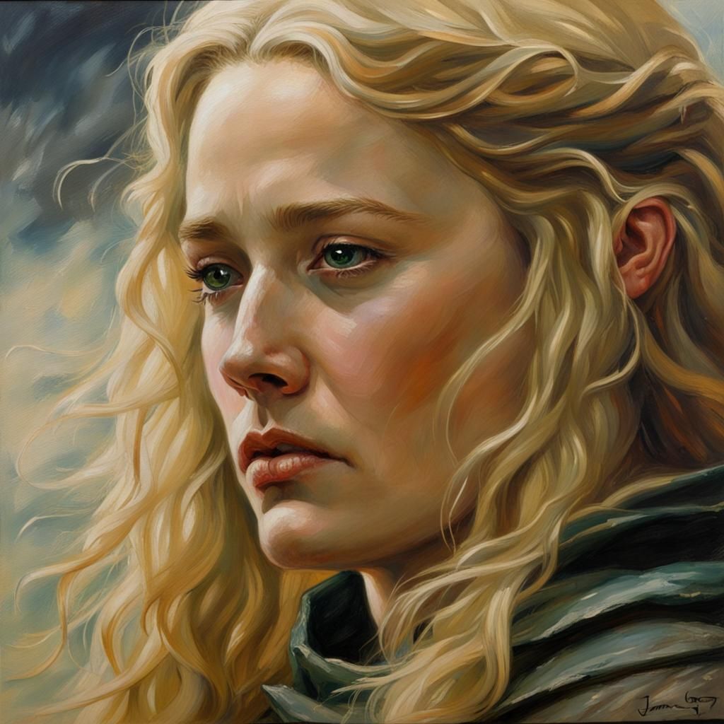 Éowyn Portrait as Oil Painting