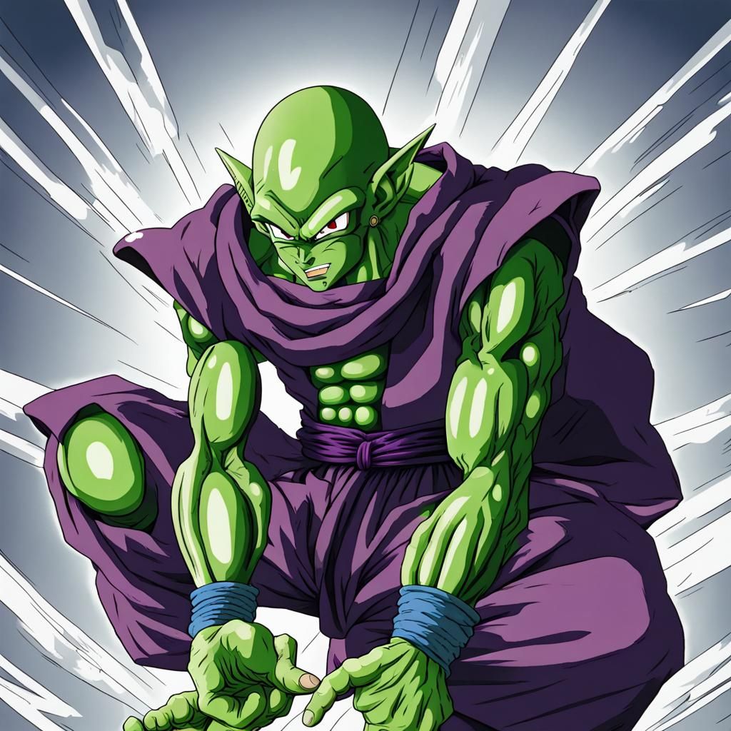 Epic Battle: Piccolo vs Goku in Manga Style