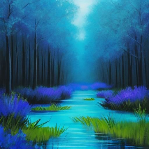 Blue Bayou: A Tranquil AI Landscape