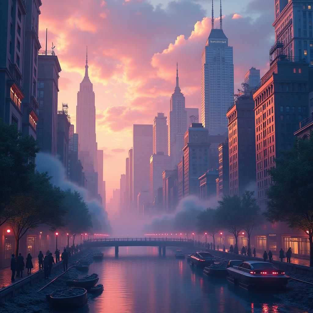 Dreamlike New York Cityscape in 8K Detail