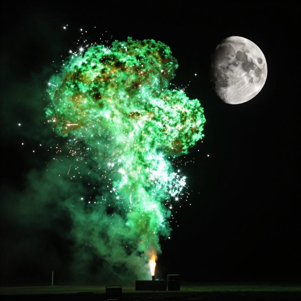 Green Solar Flares Strike Moon in Cosmic Event