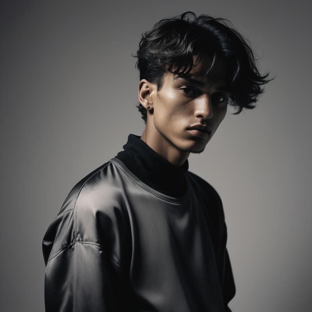 Moody High-Fashion Portrait of Male Model