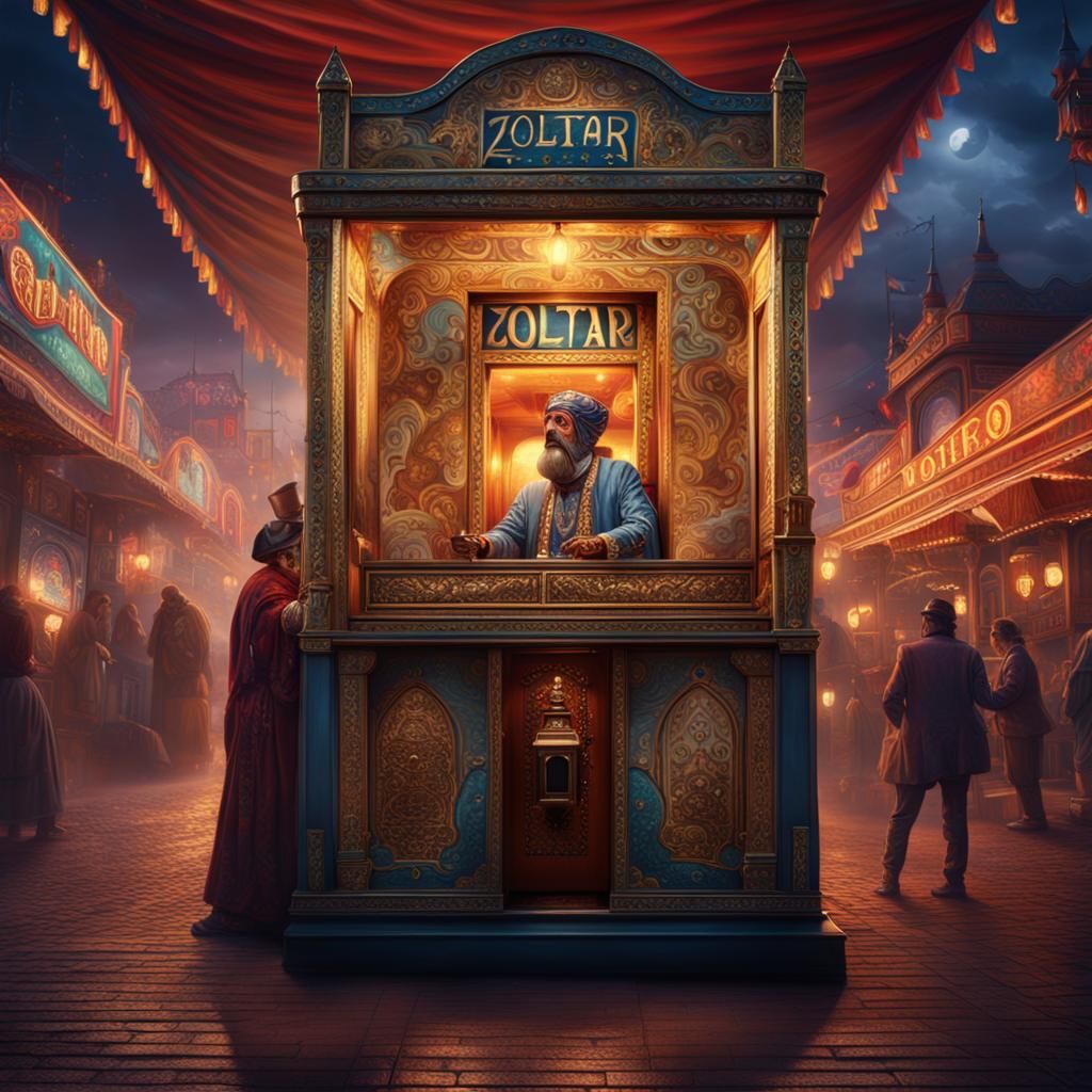 Zoltar Fortune Teller Machine: Cinematic Digital Art