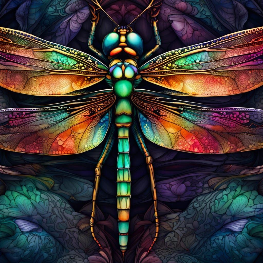 Iridescent Dragonfly Macro: A Digital Masterpiece